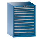 Armoire à tiroirs Lista 36x36E H 100 x L 71,7 x P 72,5 cm 10 tiroirs (1 x 5, 2 x 7,5 et 7 x 10 cm) Key Lock