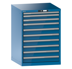 Armoire à tiroirs Lista 36x36E H 100 x L 71,7 x P 72,5 cm 10 tiroirs (1 x 5, 2 x 7,5 et 7 x 10 cm) Key Lock