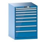 Armoire à tiroirs Lista 36x36E H 100 x L 71,7 x P 72,5 cm 8 tiroirs (1 x 5, 2 x 7,5, 2 x 10, 2 x 15 et 1 x 20 cm) Key Lock