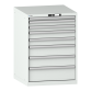 LISTA - Armoire à tiroirs 36x36E (LxPxH) 717x725x1000mm 8 tiroirs (1x50/2x75/2x100/2x150/1x200) 75kg KEY Lock Gris clair RAL 7035