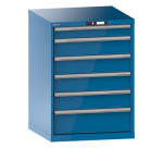 Armoire à tiroirs Lista 36x36E H 100 x L 71,7 x P 72,5 cm 6 tiroirs (1 x 10, 4 x 15 et 1 x 20 cm) Key Lock