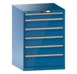 Armoire à tiroirs Lista 36x36E H 100 x L 71,7 x P 72,5 cm 6 tiroirs (1 x 10, 4 x 15 et 1 x 20 cm) Key Lock