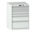Armoire à tiroirs Lista 36x36E H 100 x L 71,7 x P 72,5 cm 7 tiroirs (1 x 5, 2 x 7,5, 2 x 10, 1 x 20 et 1 x 30cm) Key Lock