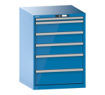 Armoire à tiroirs Lista 36x36E H 100 x L 71,7 x P 72,5 cm 6 tiroirs (1 x 5, 3 x 15 et 2 x 20 cm) Key Lock