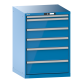 LISTA - Armoire à tiroirs 36x36E (LxPxH) 717x725x1000mm 6 tiroirs (1x50/3x150/2x200) 75kg KEY Lock Bleu clair RAL 5012