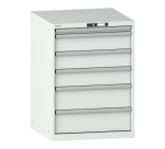 Armoire à tiroirs Lista 36x36E H 100 x L 71,7 x P 72,5 cm 6 tiroirs (1 x 5, 3 x 15 et 2 x 20 cm) Key Lock