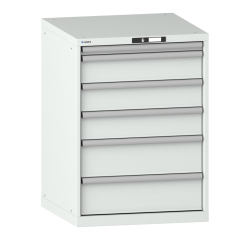 Armoire à tiroirs Lista 36x36E H 100 x L 71,7 x P 72,5 cm 6 tiroirs (1 x 5, 3 x 15 et 2 x 20 cm) Key Lock