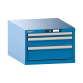 LISTA - Armoire à tiroirs 27x36E (LxPxH) 564x725x383mm 3 tiroirs (1x50/1x100/1x150) 75kg KEY Lock Bleu clair RAL 5012