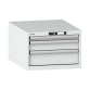 LISTA - Armoire à tiroirs 27x36E (LxPxH) 564x725x383mm 3 tiroirs (1x50/1x100/1x150) 75kg KEY Lock Gris clair RAL 7035