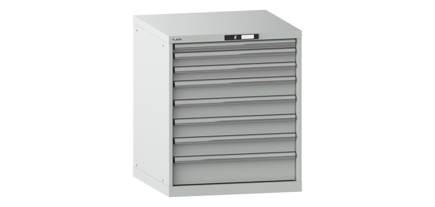 Armoire à tiroirs Lista 36 x 36E  H 85 x L 71,7 x P 72,5 cm 8 tiroirs Key Lock