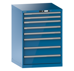 Armoire à tiroirs Lista 36x36E H 100 x L 71,7 x P 72,5 cm 8 tiroirs (2 x 7,5, 3 x 10 et 3 x 15cm) Key Lock