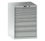 Armoire à tiroirs Lista 36x36E H 100 x L 71,7 x P 72,5 cm 8 tiroirs (1 x 5, 2 x 7,5, 2 x 10, 2 x 15 et 1 x 20 cm) Key Lock
