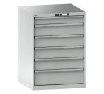 Armoire à tiroirs Lista 36x36 E H 100 x L 71,7 x P 72,5 cm 6 tiroirs (1 x 10, 4 x 15 et 1 x 20 cm) Key Lock