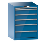 Armoire à tiroirs Lista 36x36 E H 100 x L 71,7 x P 72,5 cm 6 tiroirs (1 x 5, 3 x 15 et 2 x 20 cm) Key Lock