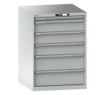 Armoire à tiroirs Lista 36x36 E H 100 x L 71,7 x P 72,5 cm 6 tiroirs (1 x 5, 3 x 15 et 2 x 20 cm) Key Lock