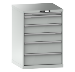Armoire à tiroirs Lista 36x36 E H 100 x L 71,7 x P 72,5 cm 6 tiroirs (1 x 5, 3 x 15 et 2 x 20 cm) Key Lock