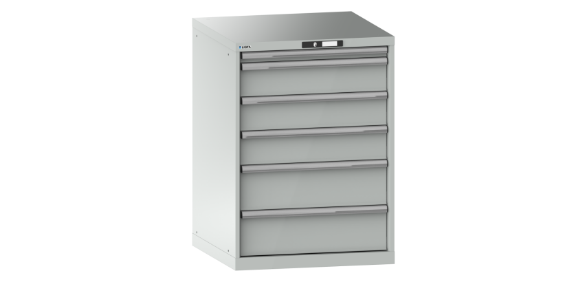 Armoire à tiroirs Lista 36x36 E H 100 x L 71,7 x P 72,5 cm 6 tiroirs (1 x 5, 3 x 15 et 2 x 20 cm) Key Lock
