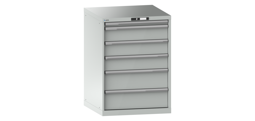 Armoire à tiroirs Lista 36x36 E H 100 x L 71,7 x P 72,5 cm 6 tiroirs (1 x 5, 3 x 15 et 2 x 20 cm) Key Lock