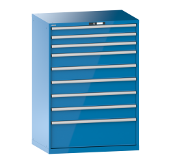 Armoire à tiroirs Lista 54 x 36E  H 145 x L 102,3 x P 72,5 cm 9 tiroirs Key Lock