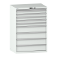 LISTA - Armoire à tiroirs 54x36E (LxPxH) 1023x725x1450mm 10 tiroirs (1x50*/5x100/4x200) *75/200kg KEY Lock Gris clair RAL 7035
