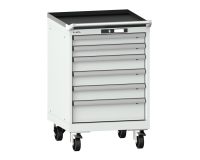 LISTA - Armoire tiroirs mobile (HxLxP) 89 x 56,4 x 57,2cm KEY Lock R7035
