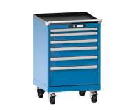 LISTA - Armoire tiroirs mobile (HxLxP) 89 x 56,4 x 57,2 cm KEY Lock R5012