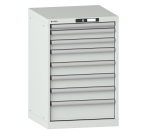 Armoire à tiroirs Lista 27x27E  H 85 x L 56,4 x P 57,2 cm avec plusieurs tiroirs Key Lock