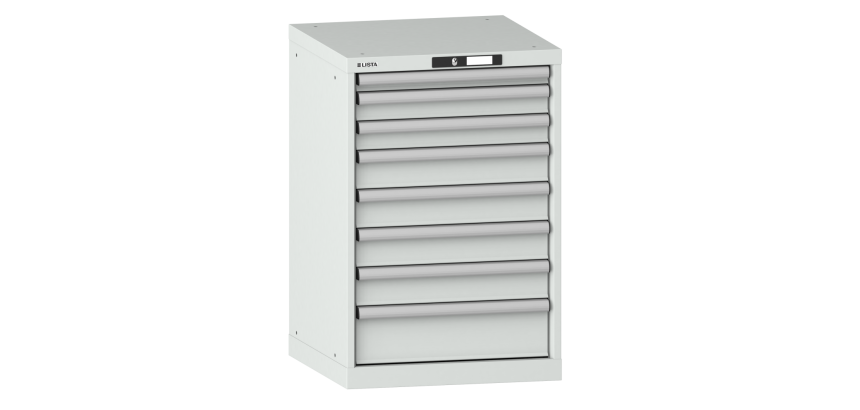Armoire à tiroirs Lista 27x27E  H 85 x L 56,4 x P 57,2 cm avec plusieurs tiroirs Key Lock