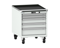 LISTA - Armoire tiroirs mobile (HxLxP) 72,3 x 56,4 x 72,5 cm KEY Lock R7035