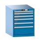 LISTA - Armoire à tiroirs 27x36E (LxPxH) 564x725x700mm 6 tiroirs (1x50/2x75/2x100/1x200) 75kg KEY Lock Bleu clair RAL 5012