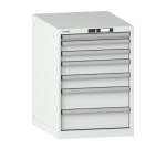 Armoire à tiroirs Lista 27 x 36E H 80 x L 56,4 x P 72,5 cm 7 tiroirs (1 x 5, 2 x 7,5, 2 x 10 et 2 x 15 cm) Key Lock