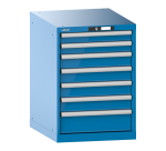 Armoire à tiroirs Lista 27 x 36E H 80 x L 56,4 x P 72,5 cm 7 tiroirs (2 x 7,5, 4 x 10 et 1 x 15 cm) Key Lock