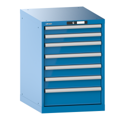 Armoire à tiroirs Lista 27 x 36E H 80 x L 56,4 x P 72,5 cm 7 tiroirs (2 x 7,5, 4 x 10 et 1 x 15 cm) Key Lock