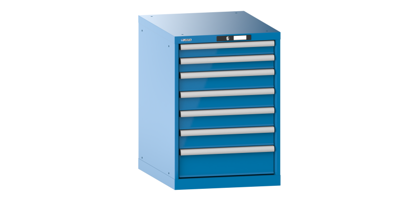 Armoire à tiroirs Lista 27 x 36E H 80 x L 56,4 x P 72,5 cm 7 tiroirs (2 x 7,5, 4 x 10 et 1 x 15 cm) Key Lock