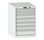 Armoire à tiroirs Lista 27 x 36E H 80 x L 56,4 x P 72,5 cm 7 tiroirs (2 x 7,5, 4 x 10 et 1 x 15 cm) Key Lock