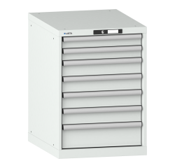 Armoire à tiroirs Lista 27 x 36E H 80 x L 56,4 x P 72,5 cm 7 tiroirs (2 x 7,5, 4 x 10 et 1 x 15 cm) Key Lock
