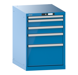 Armoire à tiroirs Lista 27 x 36E H 80 x L 56,4 x P 72,5 cm 5 tiroirs (1 x 5, 2 x 10, 1 x15 et 1 x 30cm) Key Lock