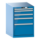 LISTA - Armoire à tiroirs 27x36E (LxPxH) 564x725x800mm 5 tiroirs (1x50/2x100/1x150/1x300) 75kg KEY Lock Bleu clair RAL 5012