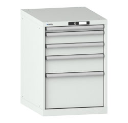 Armoire à tiroirs Lista 27 x 36E H 80 x L 56,4 x P 72,5 cm 5 tiroirs (1 x 5, 2 x 10, 1 x15 et 1 x 30cm) Key Lock