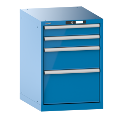 Armoire à tiroirs Lista 27 x 36 E H 80 x L 56,4 x P 72,5 cm 4 tiroirs (2 x 10, 1 x 20 et 1 x 30cm) Key Lock