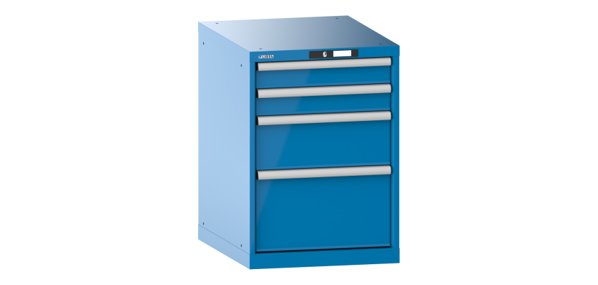 Armoire à tiroirs Lista 27 x 36 E H 80 x L 56,4 x P 72,5 cm 4 tiroirs (2 x 10, 1 x 20 et 1 x 30cm) Key Lock