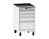 LISTA - Armoire tiroirs mobile (HxLxP) 99 x 56,4 x 72,5 cm KEY Lock R7035