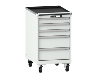 LISTA - Armoire tiroirs mobile (HxLxP) 99 x 56,4 x 72,5 cm KEY Lock R7035