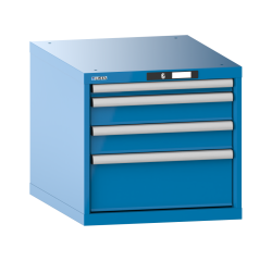 Armoire à tiroirs Lista 27 x 36E H 53,3 x L 56,4 x P 72,5 cm 4 tiroirs (1 x 5, 2 x 10 et 1 x 20 cm) Key Lock