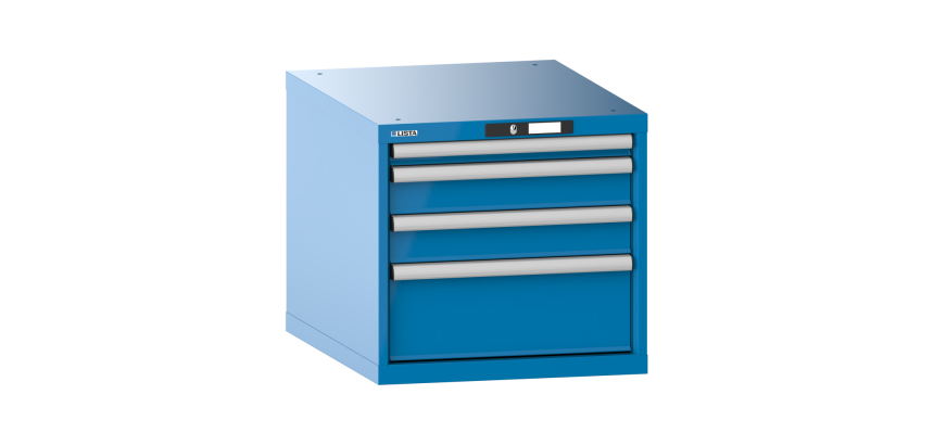 Armoire à tiroirs Lista 27 x 36E H 53,3 x L 56,4 x P 72,5 cm 4 tiroirs (1 x 5, 2 x 10 et 1 x 20 cm) Key Lock