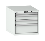 Armoire à tiroirs Lista 27 x 36E H 53,3 x L 56,4 x P 72,5 cm 4 tiroirs (1 x 5, 2 x 10 et 1 x 20 cm) Key Lock