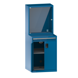 LISTA - Armoire informatique 36x36E (LxPxH) 717x725x1800mm F KEY Lock Bleu clair RAL 5012