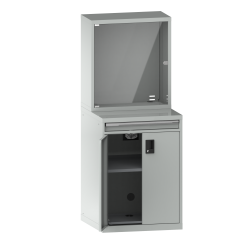 LISTA - Armoire informatique 36x36E (LxPxH) 717x725x1800mm F KEY Lock Gris clair RAL 7035