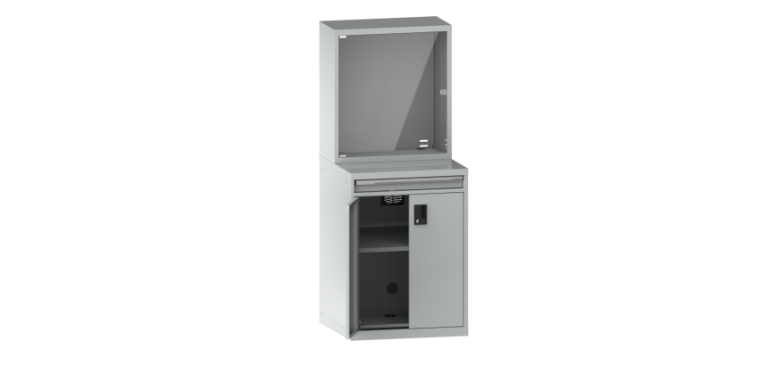 Armoire informatique fixe Lista porte battante 36x36E - H 180 x L 71,7 x P 72,5 cm
