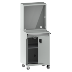 LISTA - Armoire informatique mobile 36x36E (LxPxH) 717x725x1937mm F KEY Lock Gris clair RAL 7035